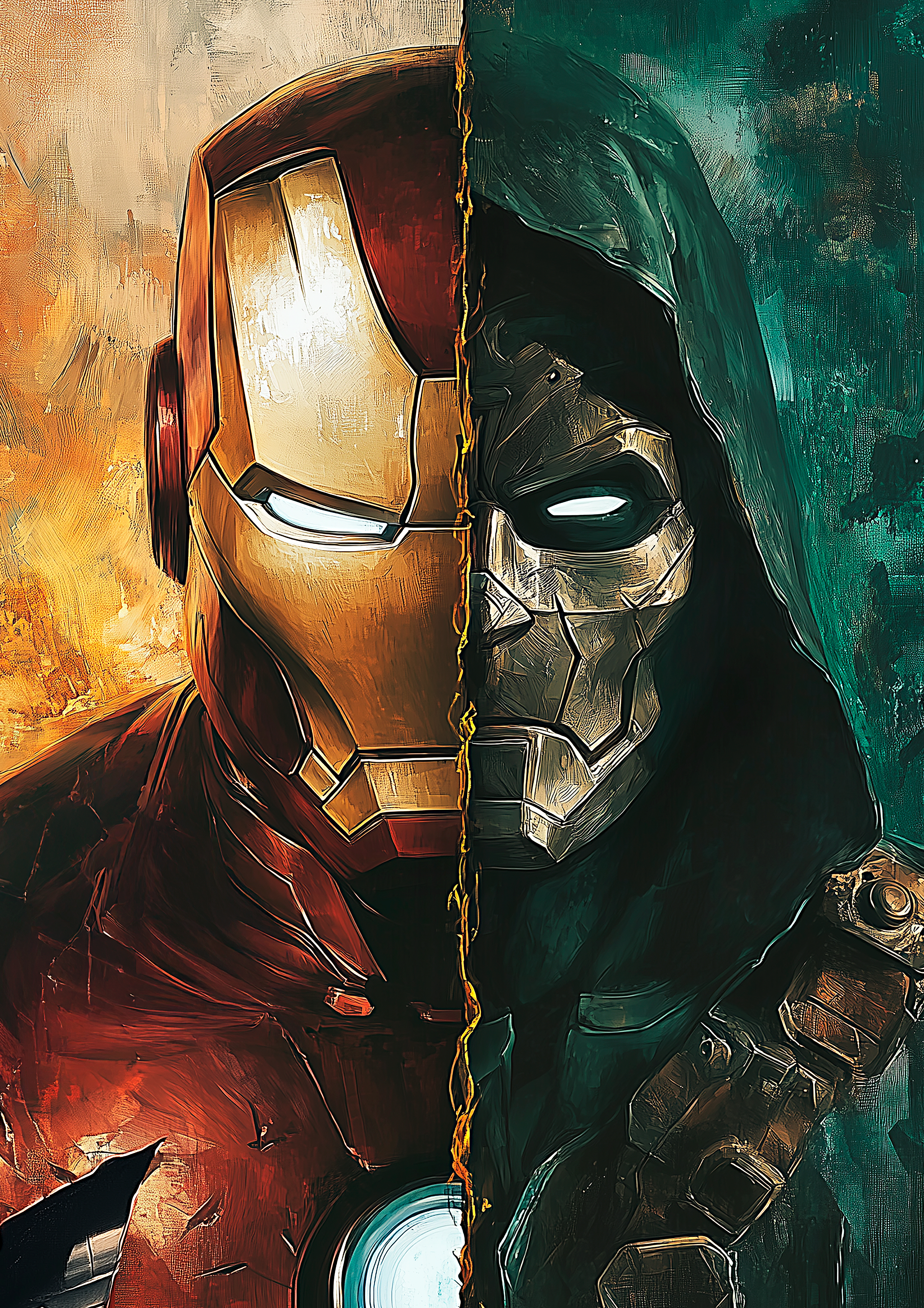 Iron Man & Doctor Doom metal poster artwork